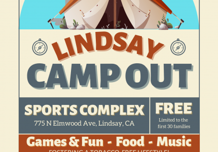 Lindsay Camp Out Flyer