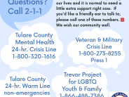 MENTAL HEALTH WELLNESS PHONE NUMBERS 