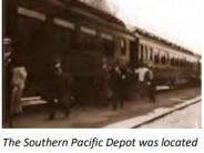 The Southern Pacific Depot was located on Sweetbrier. The train was a much used means of travel for Lindsay residents.