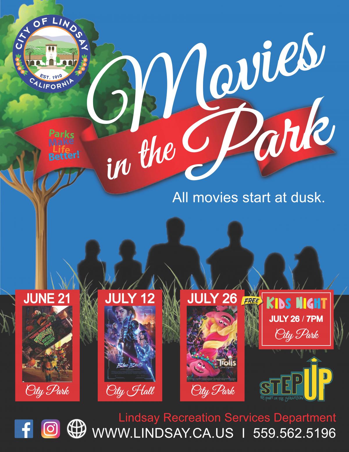Movie in the Park flyer