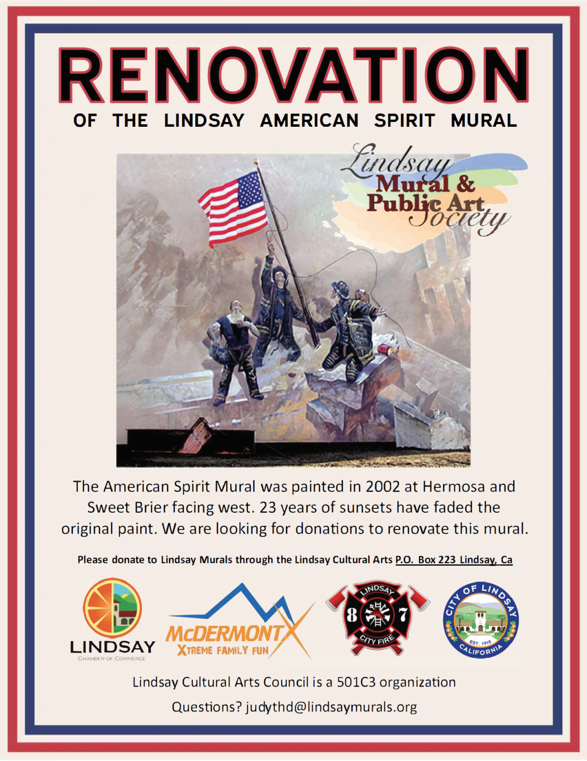 Renovation of the Lindsay American Spirit Mural