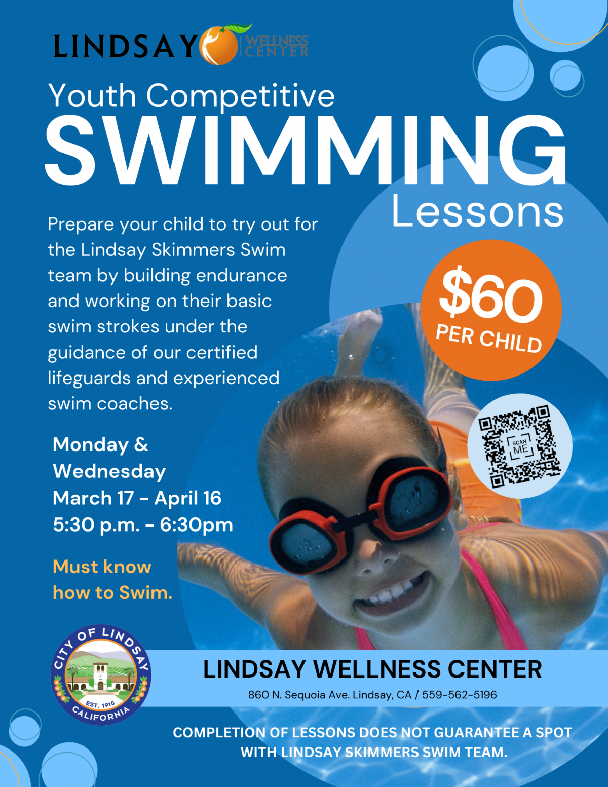 Youth Comp Swim Lessons FLyer