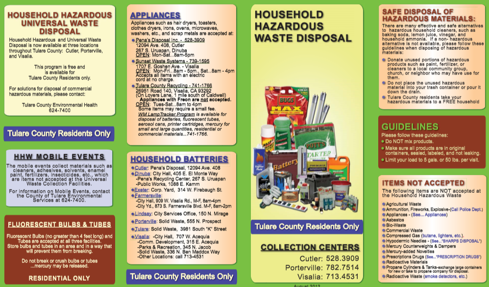 Hazardous Waste Lindsay California